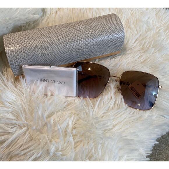 Jimmy Choo Hester Metal Square Framed Sunglasses - Picture 4 of 10